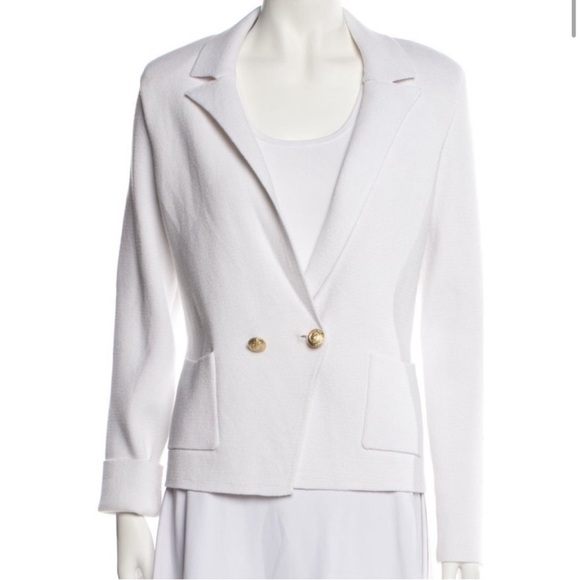 L'Agence Sofia White Knit Blazer NWOT - Picture 9 of 12